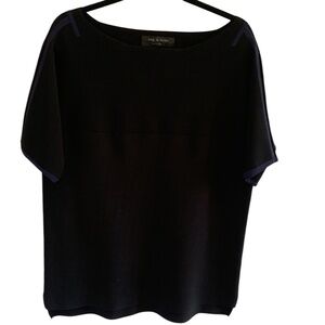 Rag & Bone Black Knit Short Sleeve Top (Size medium) |